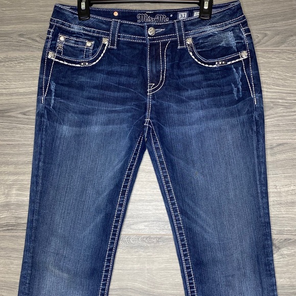 Miss Me Signature Straight Jeans Embellished 31 - Picture 2 of 8